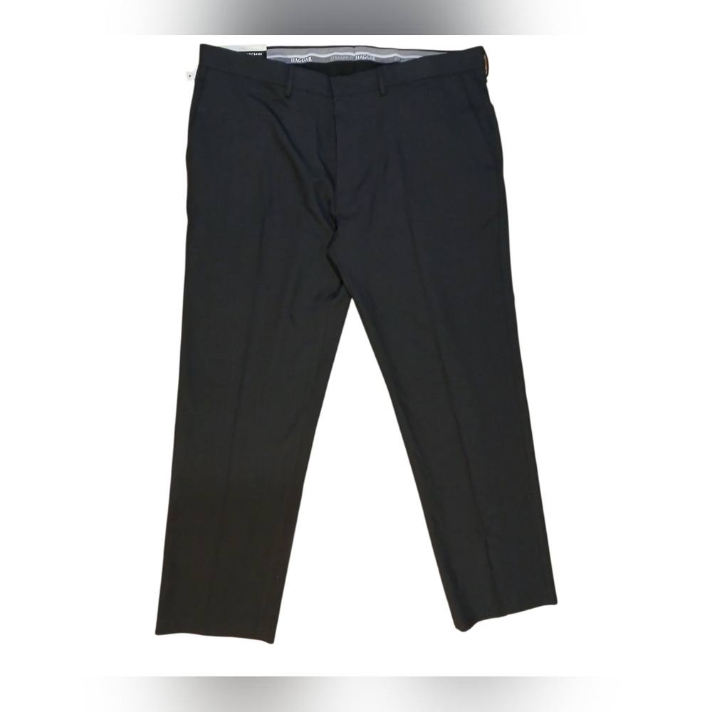 NWT Haggar H26 Men's Premium Stretch Straight Fit Trousers Charcoal Gray 40x30